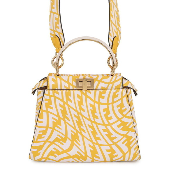 Fendi Handbags - Fendi FF Vertigo Peekaboo Leather Handbag